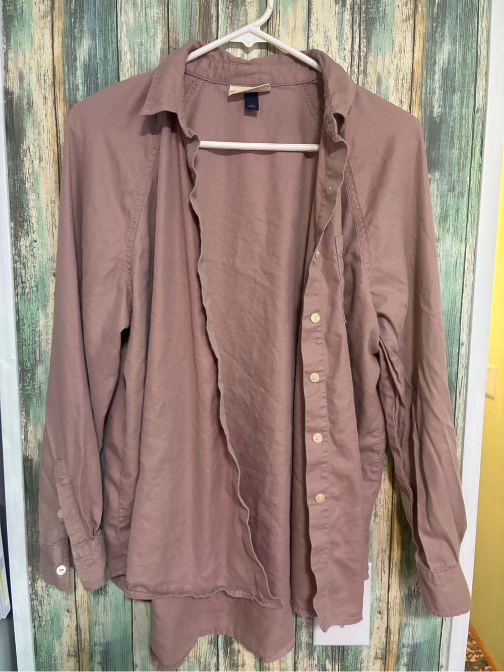 Women’s Casual Button-Down Shirt in Dusty Mauve